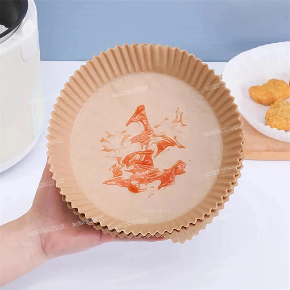 50/100Pcs Air Fryer Disposable Paper Non - Stick Airfryer Baking Papers Round Air - Fryer Paper Liners Paper Kitchen Accessories - Walmarkettt.com