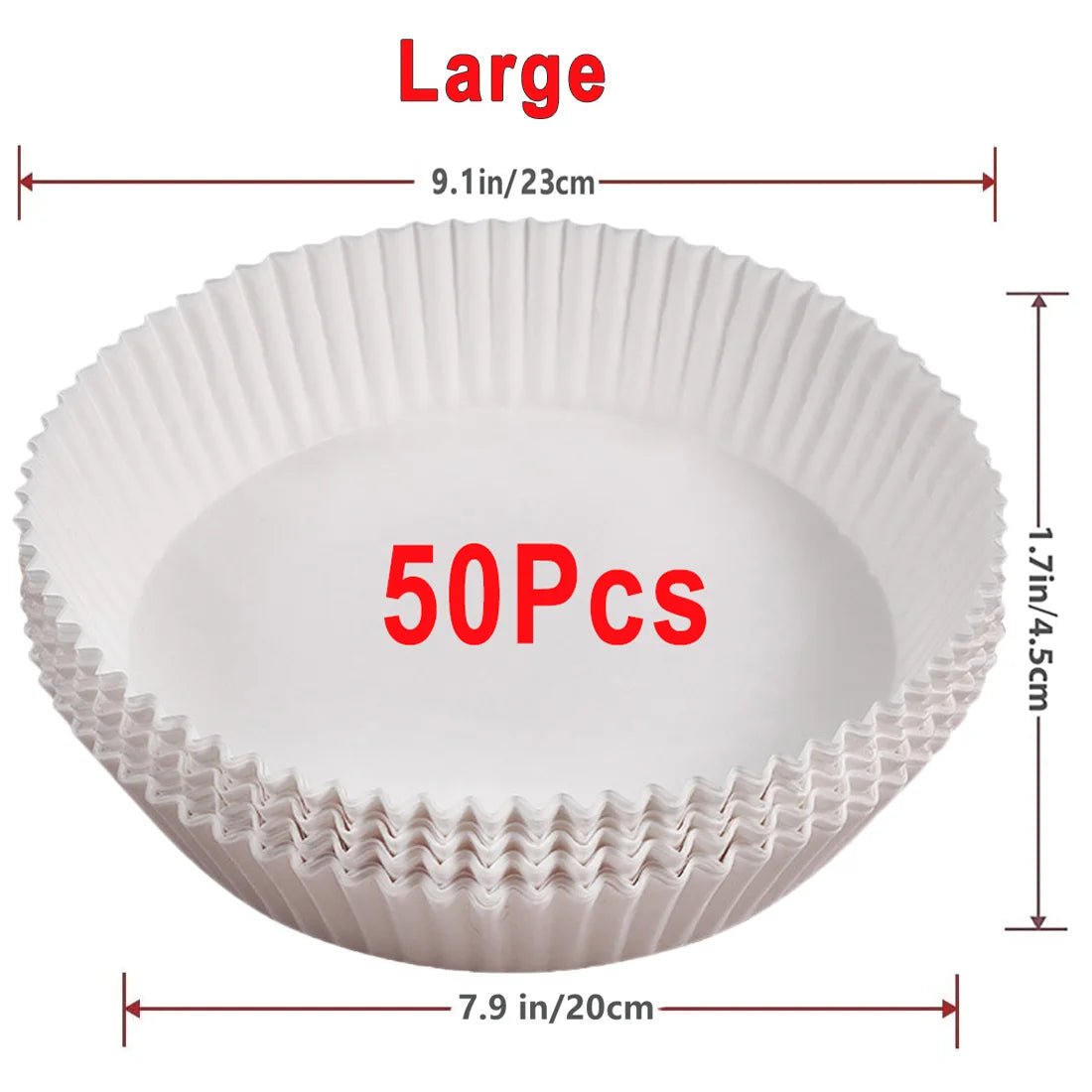 50/100Pcs Air Fryer Disposable Paper Non - Stick Airfryer Baking Papers Round Air - Fryer Paper Liners Paper Kitchen Accessories - Walmarkettt.com