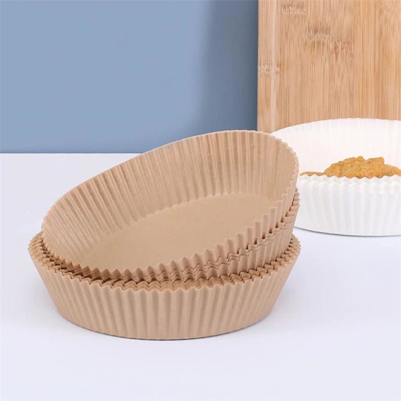 50/100Pcs Air Fryer Disposable Paper Non - Stick Airfryer Baking Papers Round Air - Fryer Paper Liners Paper Kitchen Accessories - Walmarkettt.com