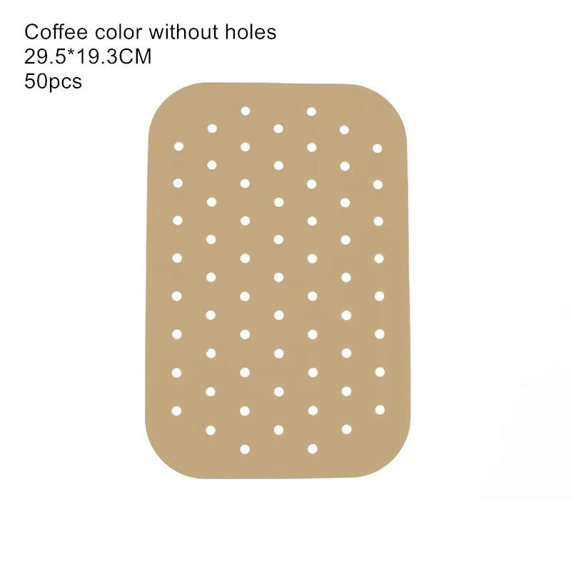50pcs High - Temperature Resistant PTFE Air Fryer Mat, Thickened Food - Grade Non - Stick Air Fryer Mat, Air Fryer Paper Baking Mat - Walmarkettt.com