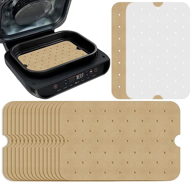 50pcs High - Temperature Resistant PTFE Air Fryer Mat, Thickened Food - Grade Non - Stick Air Fryer Mat, Air Fryer Paper Baking Mat - Walmarkettt.com