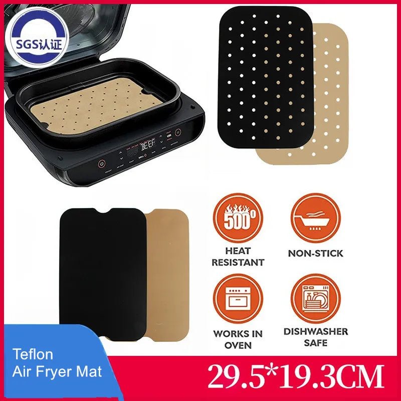 50pcs High - Temperature Resistant PTFE Air Fryer Mat, Thickened Food - Grade Non - Stick Air Fryer Mat, Air Fryer Paper Baking Mat - Walmarkettt.com