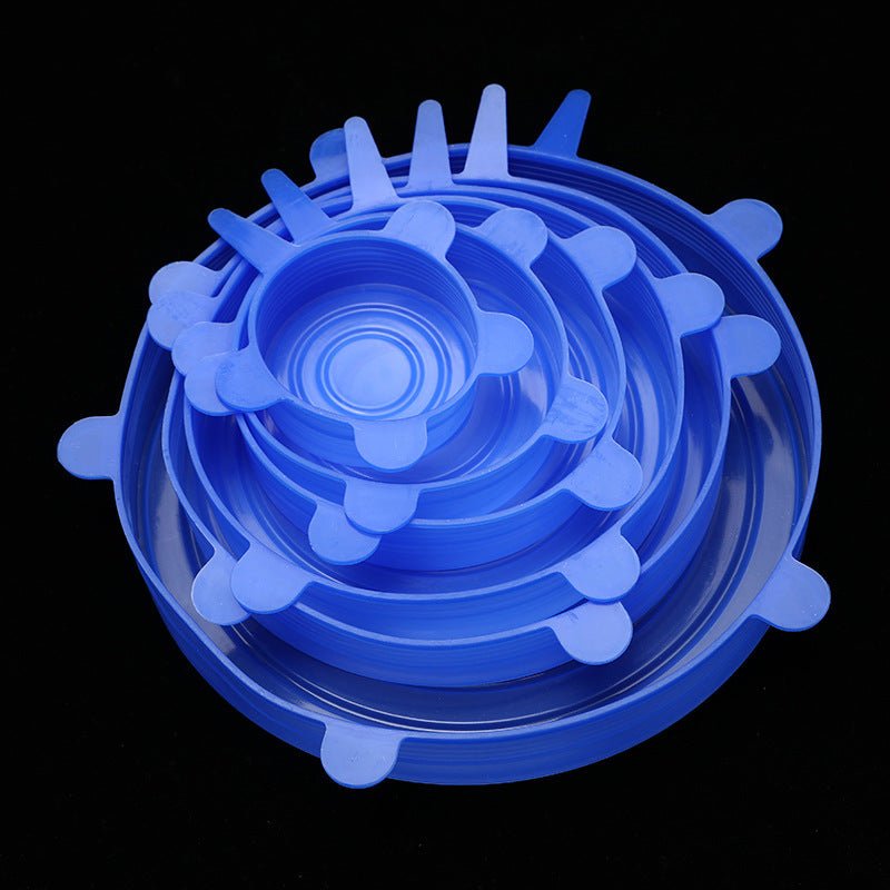 6pcs Silicone Elastic Lids, Reusable Durable Food Storage Covers, Suitable for Bowls, 6 Different Sizes to Fit Most Containers, Dishwasher and Fridge Safe, Container Covers, Meal Prep Storage, Flexible Design, Snug Fit, Foodg - Walmarkettt.com