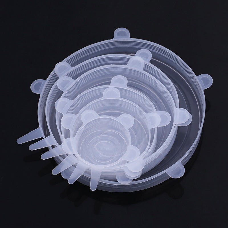 6pcs Silicone Elastic Lids, Reusable Durable Food Storage Covers, Suitable for Bowls, 6 Different Sizes to Fit Most Containers, Dishwasher and Fridge Safe, Container Covers, Meal Prep Storage, Flexible Design, Snug Fit, Foodg - Walmarkettt.com