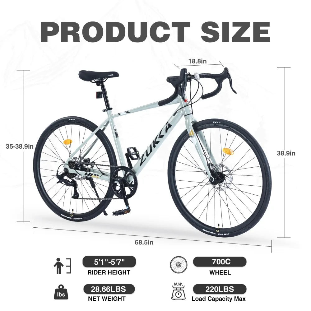 700c 7 Speed, Aluminum Frame Bike, City Commuter Bicycle,Green - Walmarkettt.com