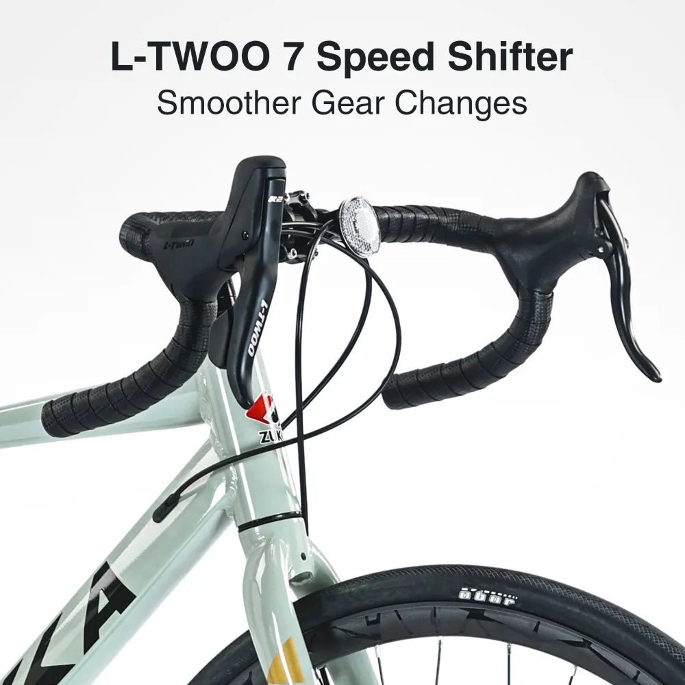 700c 7 Speed, Aluminum Frame Bike, City Commuter Bicycle,Green - Walmarkettt.com