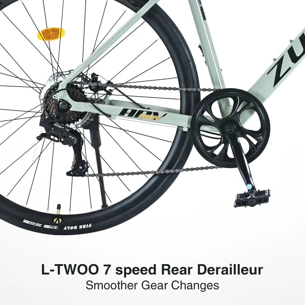 700c 7 Speed, Aluminum Frame Bike, City Commuter Bicycle,Green - Walmarkettt.com