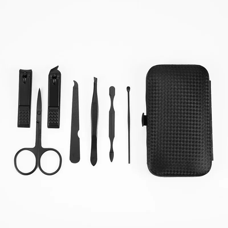 7/10/12/18/20/24PCS Set Professional Manicure Set Kits Stainless Steel Fingernail Toenail Clippers Set with Leather Portable - Walmarkettt.com
