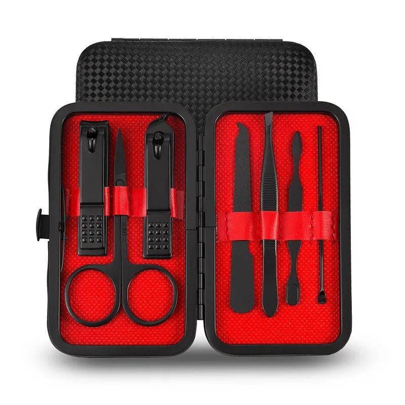 7/10/12/18/20/24PCS Set Professional Manicure Set Kits Stainless Steel Fingernail Toenail Clippers Set with Leather Portable - Walmarkettt.com
