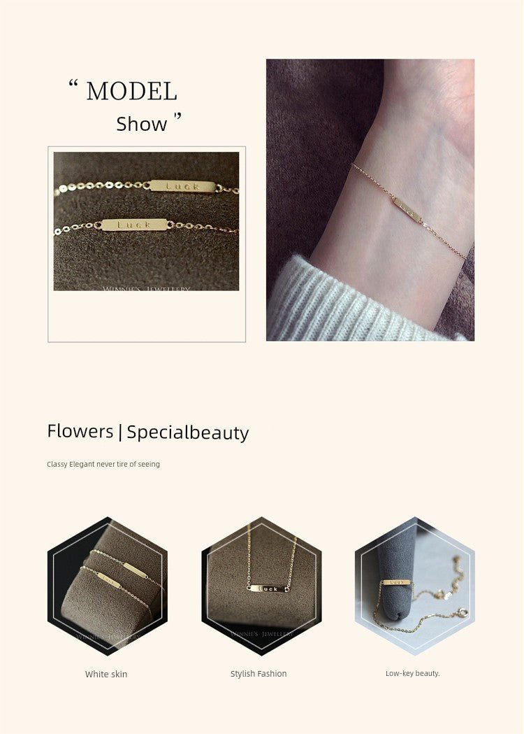 Accessible Luxury Special - Interest Design 925 Sterling Silver Women's Thin Bracelet - Walmarkettt.com