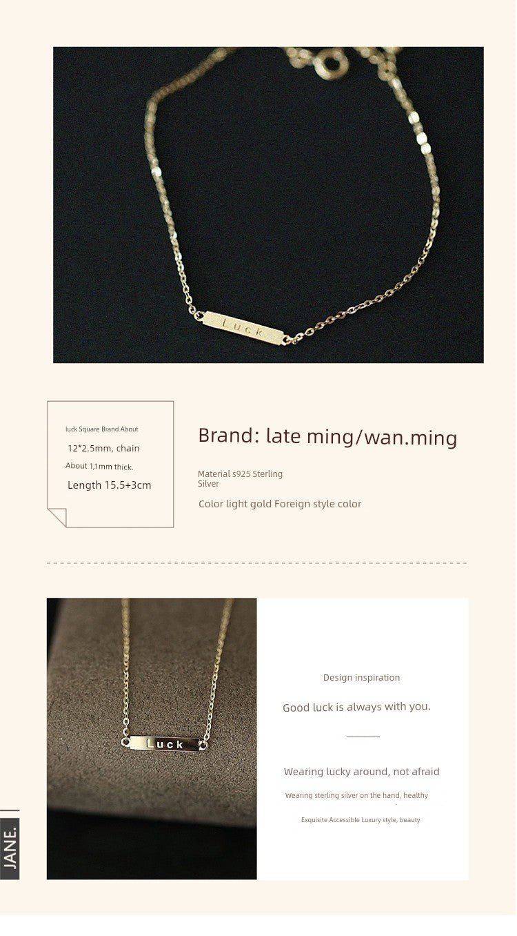 Accessible Luxury Special - Interest Design 925 Sterling Silver Women's Thin Bracelet - Walmarkettt.com