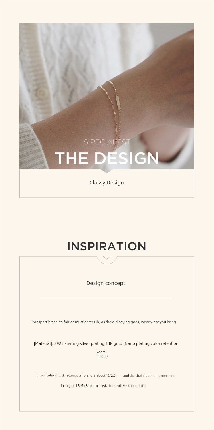 Accessible Luxury Special - Interest Design 925 Sterling Silver Women's Thin Bracelet - Walmarkettt.com
