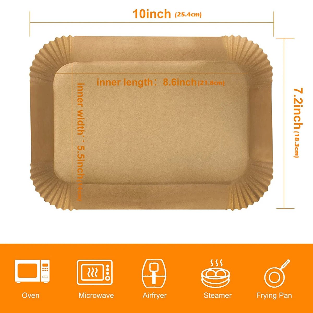 Air Fryer Disposable Paper Liner, 100PCS Food Grade Parchment Liners for Ninja DZ201 DZ401, Air Fryer Accessories Baking Paper - Walmarkettt.com