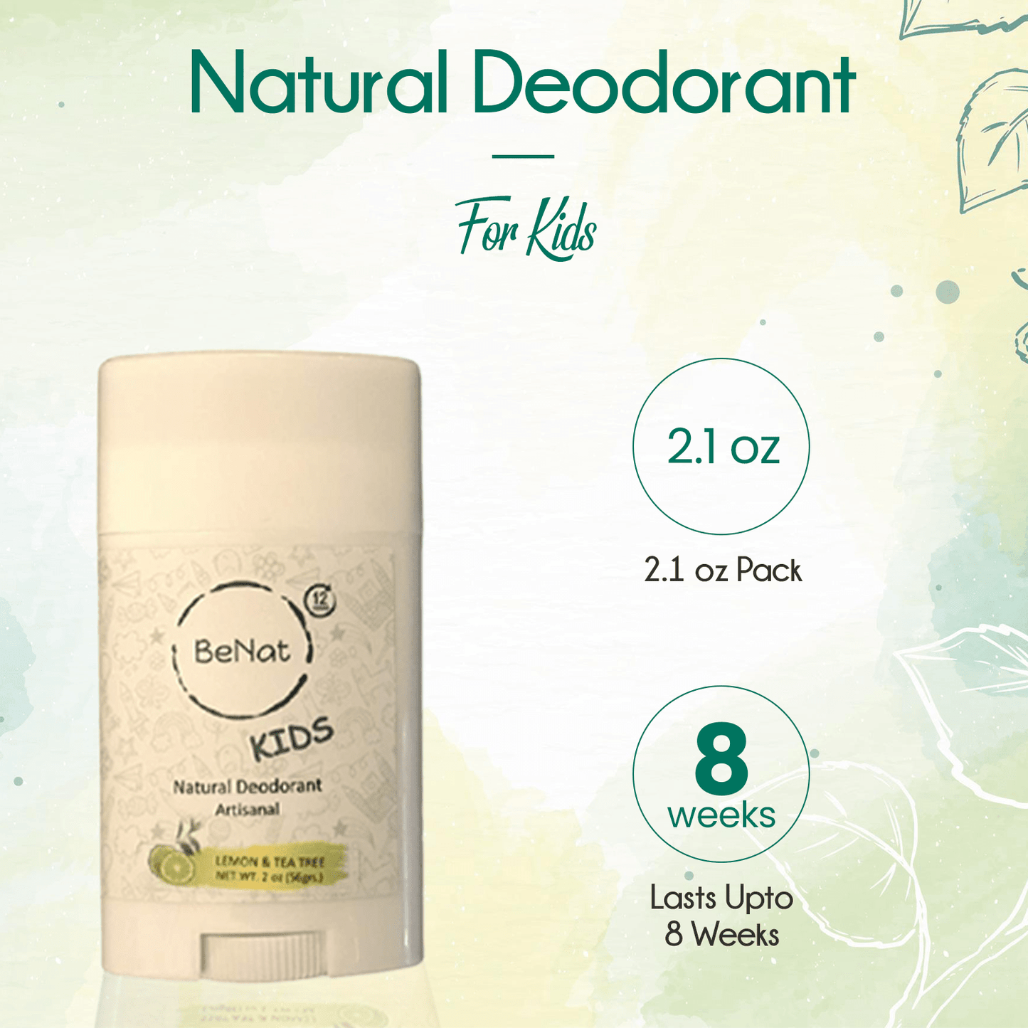 All - Natural Deodorant for Kids & Teens - Walmarkettt.com