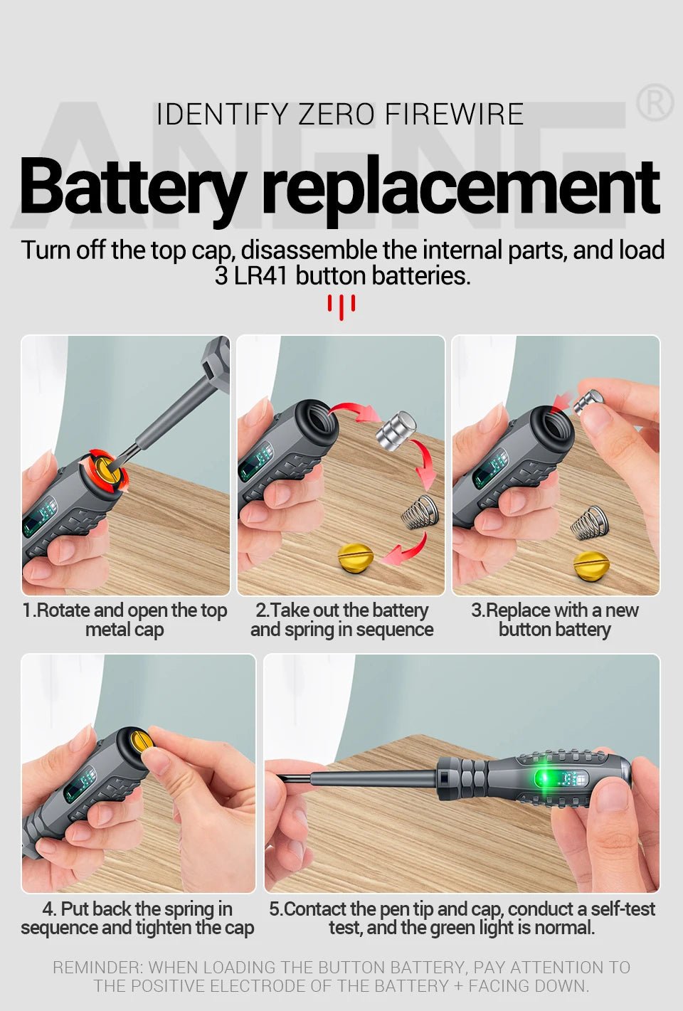 ANENG B05 Word/cross Strong Torque Highlight Screwdriver Meter Sensor Tester Pen Zero Live Detector with Indicator Electric Tool - Walmarkettt.com