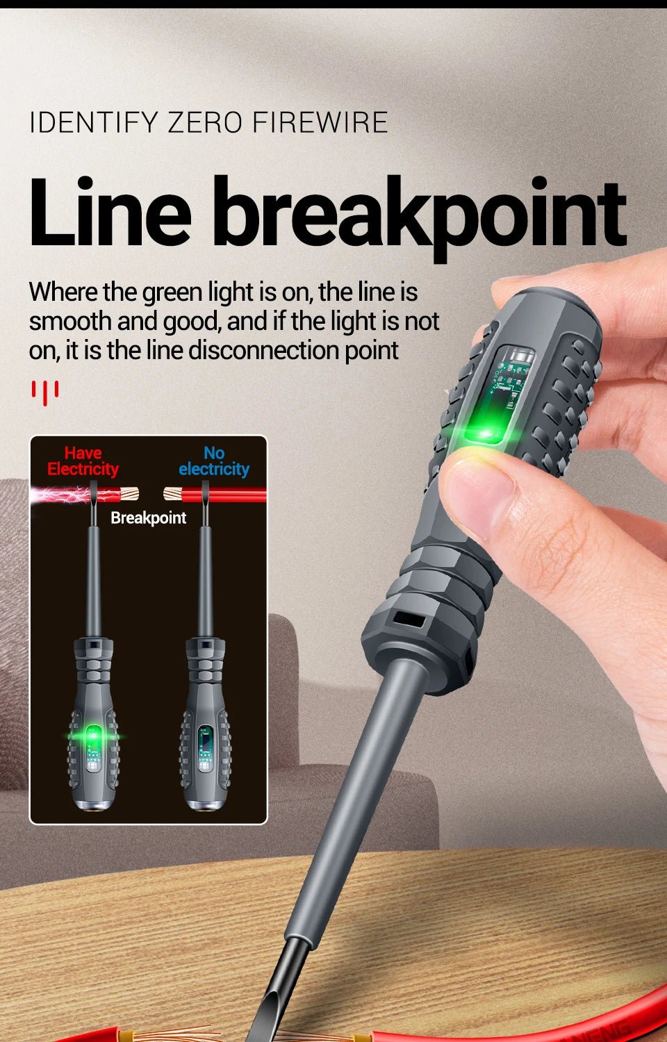 ANENG B05 Word/cross Strong Torque Highlight Screwdriver Meter Sensor Tester Pen Zero Live Detector with Indicator Electric Tool - Walmarkettt.com