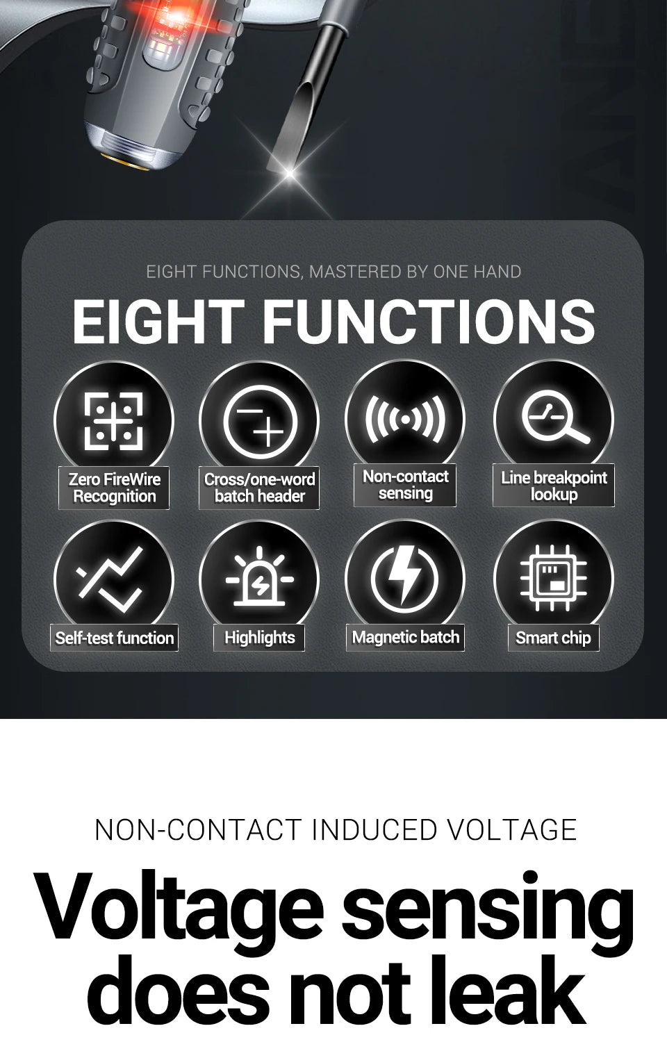 ANENG B05 Word/cross Strong Torque Highlight Screwdriver Meter Sensor Tester Pen Zero Live Detector with Indicator Electric Tool - Walmarkettt.com