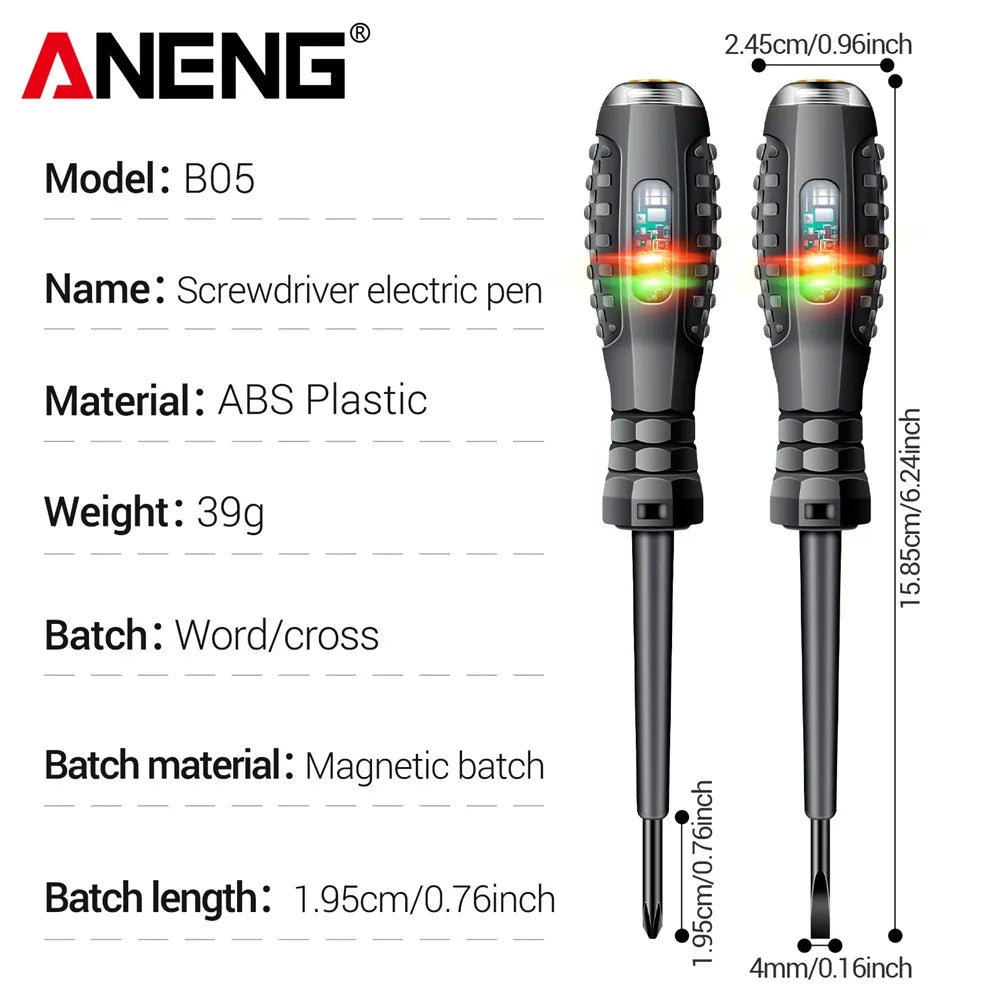 ANENG B05 Word/cross Strong Torque Highlight Screwdriver Meter Sensor Tester Pen Zero Live Detector with Indicator Electric Tool - Walmarkettt.com