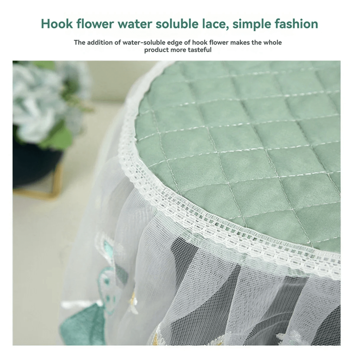 AWEC 2pcs Oil - Proof Air Fryer Dust Cover Cartoon Lace Fabric 25x25x25cm Blue - Swan - Walmarkettt.com