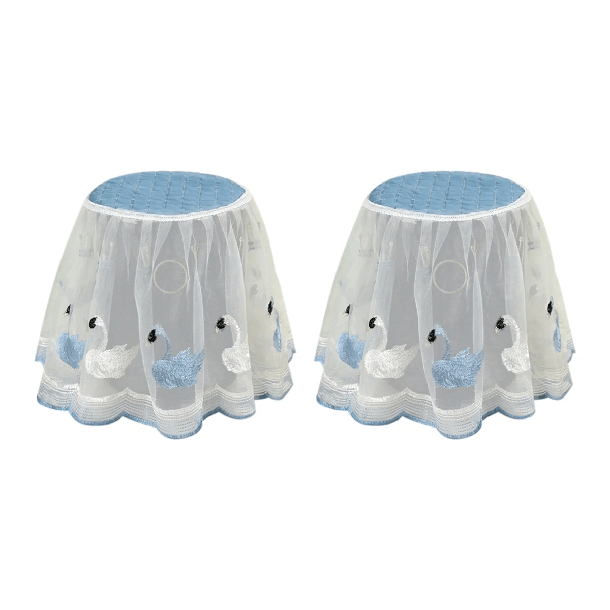 AWEC 2pcs Oil - Proof Air Fryer Dust Cover Cartoon Lace Fabric 25x25x25cm Blue - Swan - Walmarkettt.com