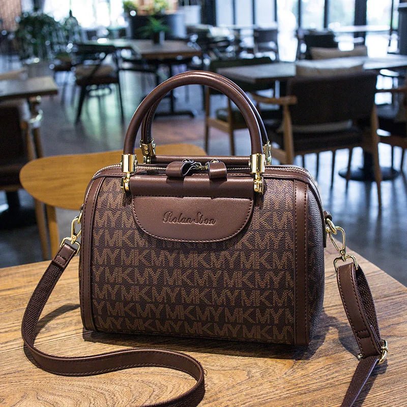 Bag Girl 2025 New Style fashionable Boston pillowcase printed hand - held shoulder crossbody bag - Walmarkettt.com