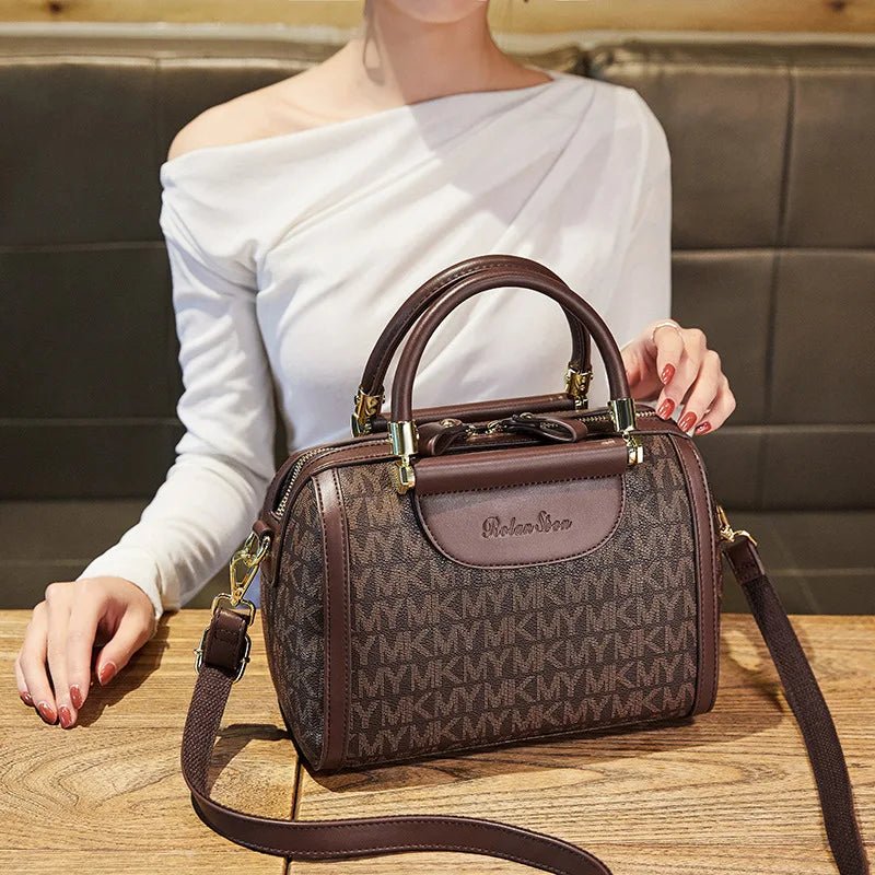 Bag Girl 2025 New Style fashionable Boston pillowcase printed hand - held shoulder crossbody bag - Walmarkettt.com