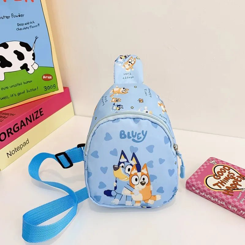 Bingo Friends Children's Bag Cute Bluey Family kids Chest Bag Kindergarten Cartoon Light Crossbody Bag Halloween Christmas gift - Walmarkettt.com