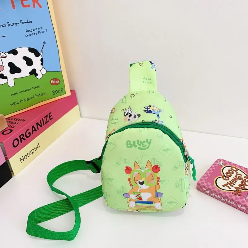 Bingo Friends Children's Bag Cute Bluey Family kids Chest Bag Kindergarten Cartoon Light Crossbody Bag Halloween Christmas gift - Walmarkettt.com