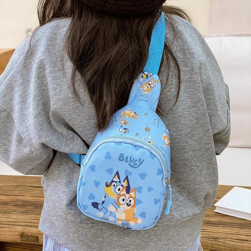 Bingo Friends Children's Bag Cute Bluey Family kids Chest Bag Kindergarten Cartoon Light Crossbody Bag Halloween Christmas gift - Walmarkettt.com