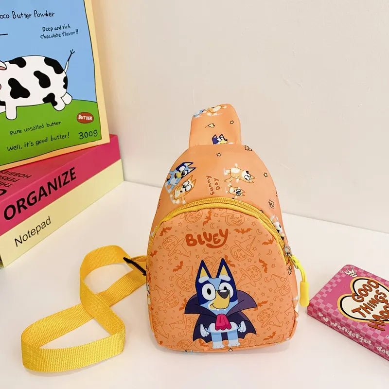 Bingo Friends Children's Bag Cute Bluey Family kids Chest Bag Kindergarten Cartoon Light Crossbody Bag Halloween Christmas gift - Walmarkettt.com