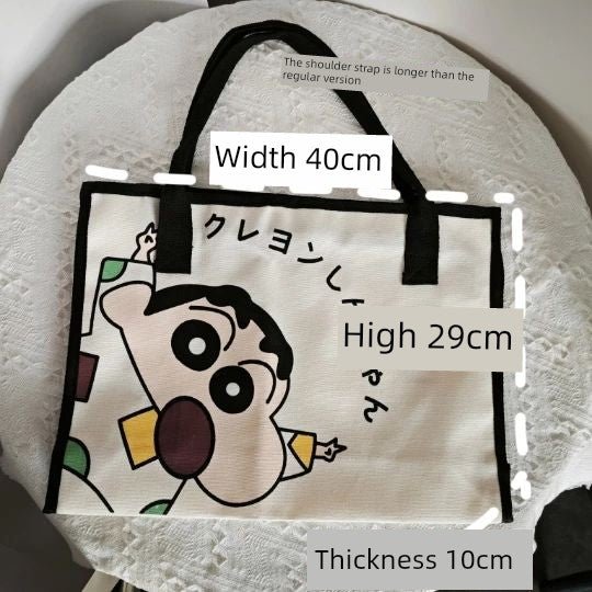 Canvas Bag Female Ins Mori All - Match Shoulder Bag Large Capacity Book Holding Student Class Commuter Bag Cloth Tote - Walmarkettt.com