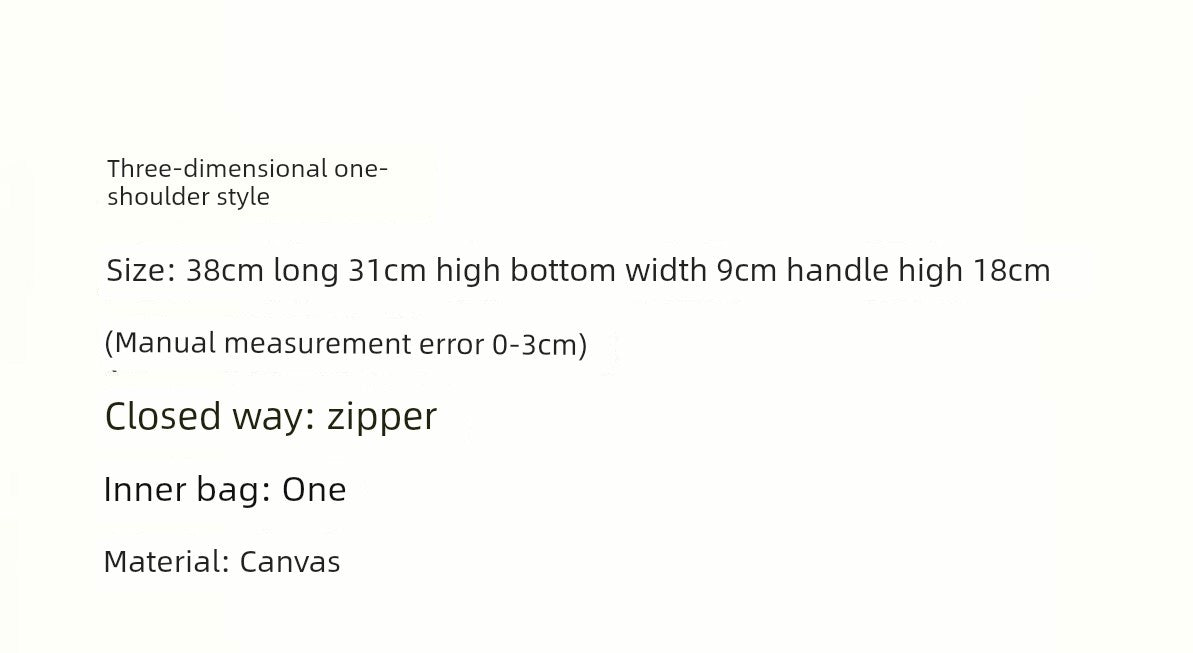 Canvas Bag Female Ins Mori All - Match Shoulder Bag Large Capacity Book Holding Student Class Commuter Bag Cloth Tote - Walmarkettt.com