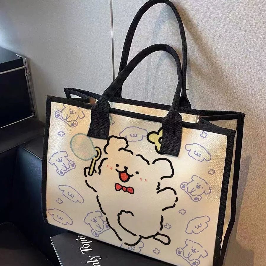 Canvas Bag Female Ins Mori All - Match Shoulder Bag Large Capacity Book Holding Student Class Commuter Bag Cloth Tote - Walmarkettt.com
