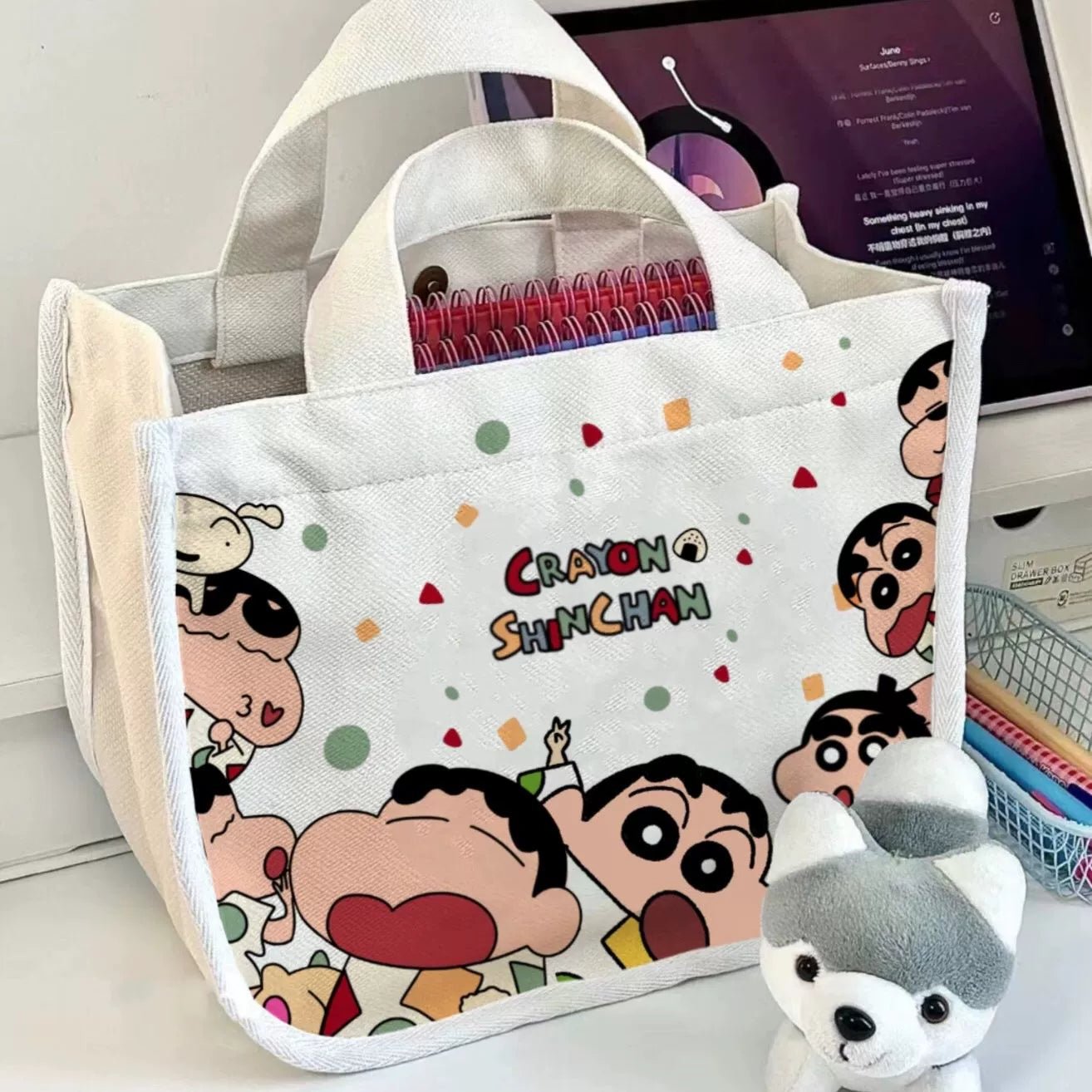 Canvas Bag Female Ins Mori All - Match Shoulder Bag Large Capacity Book Holding Student Class Commuter Bag Cloth Tote - Walmarkettt.com