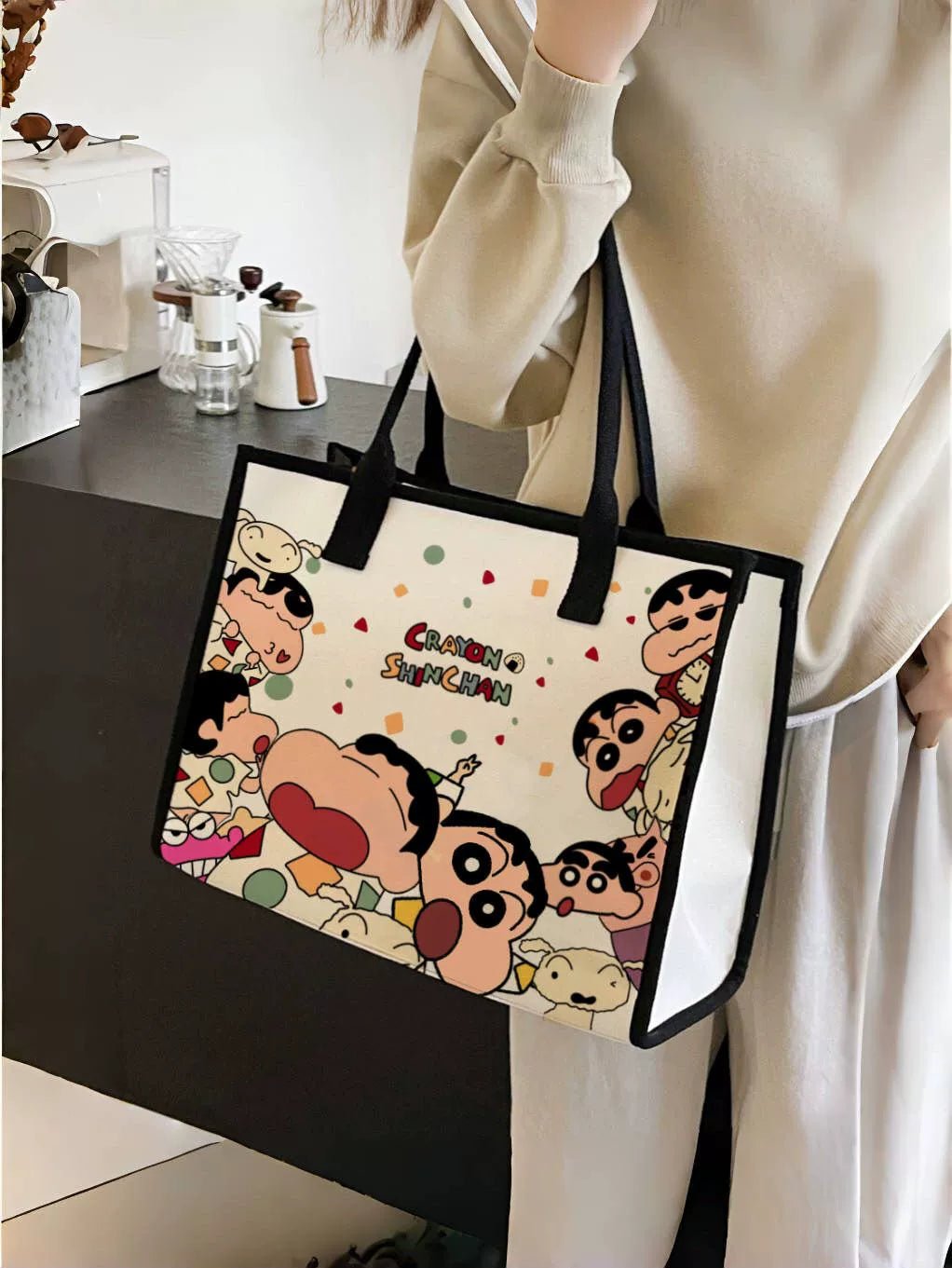 Canvas Bag Female Ins Mori All - Match Shoulder Bag Large Capacity Book Holding Student Class Commuter Bag Cloth Tote - Walmarkettt.com