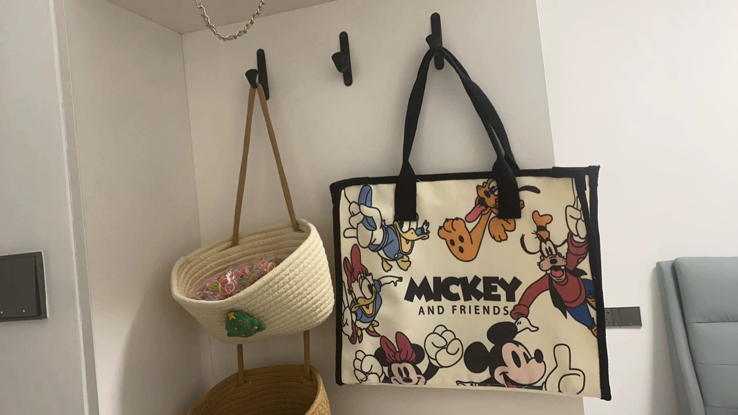 Canvas Bag Female Ins Mori All - Match Shoulder Bag Large Capacity Book Holding Student Class Commuter Bag Cloth Tote - Walmarkettt.com