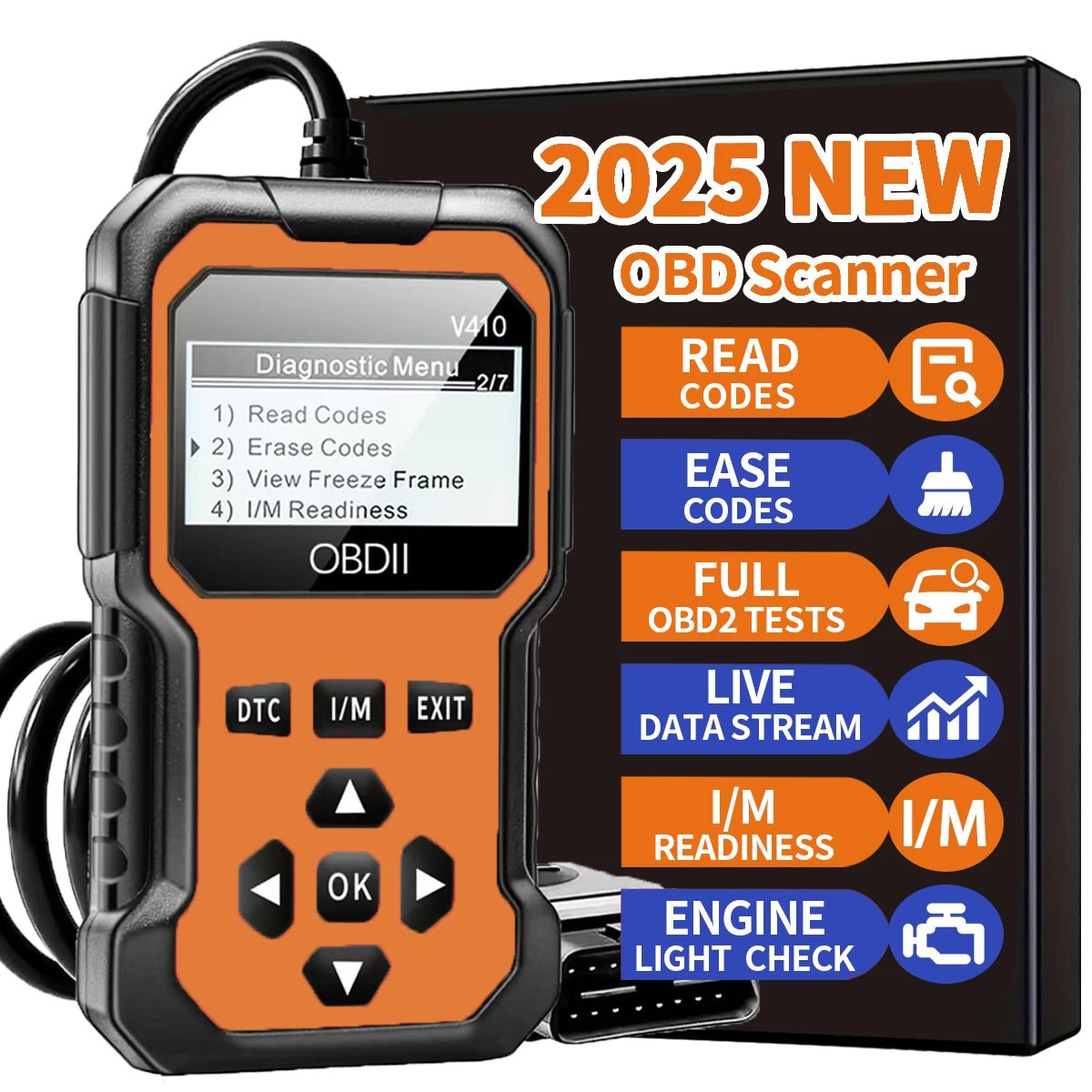 Car Obd2 Scanner Diagnostic Tool Code Reader Engine Fault Code Reader Scanner Can Diagnose All Obd Ii Protocol Cars since 1996 Scan Tool - Walmarkettt.com