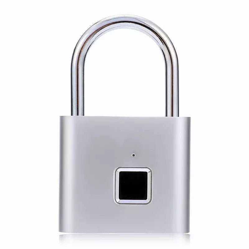 Compact Smart Fingerprint Padlock - Waterproof, Keyless Security, USB Rechargeable, Lightweight Aluminum - Ideal for Luggage, Suitcases & Backpacks - Walmarkettt.com