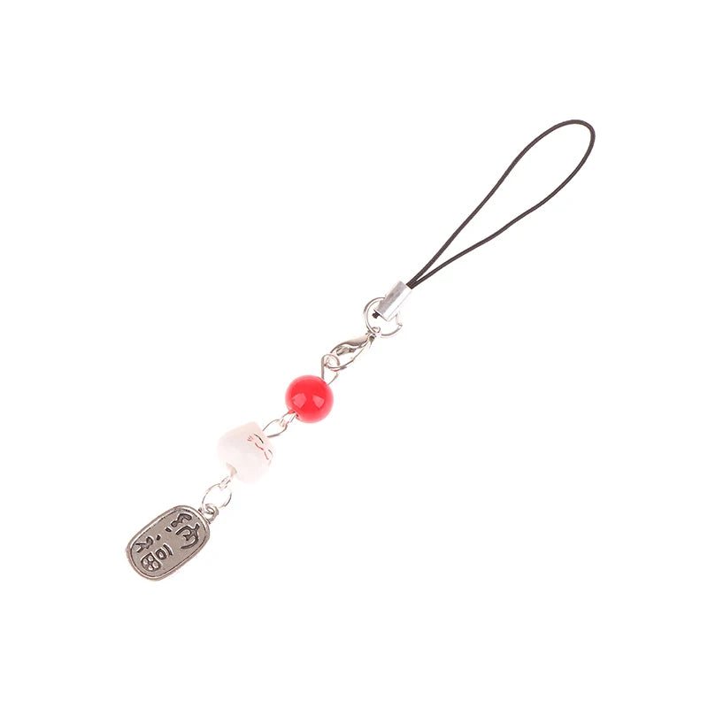 Cute Kawaii Lucky Money Cat Phone Charms Beaded Key Chain For Woman Bag Pendant CCD Camera Decoration - Walmarkettt.com