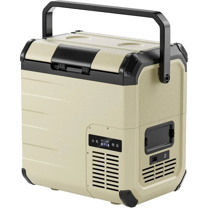 D18 12 Volt Car Refrigerator, Portable Freezer 19Qt/18L Battery & Solar Powered Cooler 25W, - 4~50℉, 12/24V DC, 110~240V AC - Walmarkettt.com