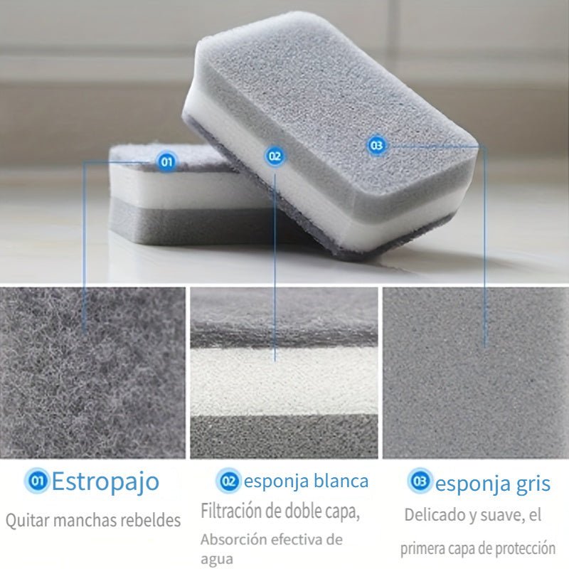 Double - sided Cleaning Spongs Household Scouring Pad Kit - Walmarkettt.com