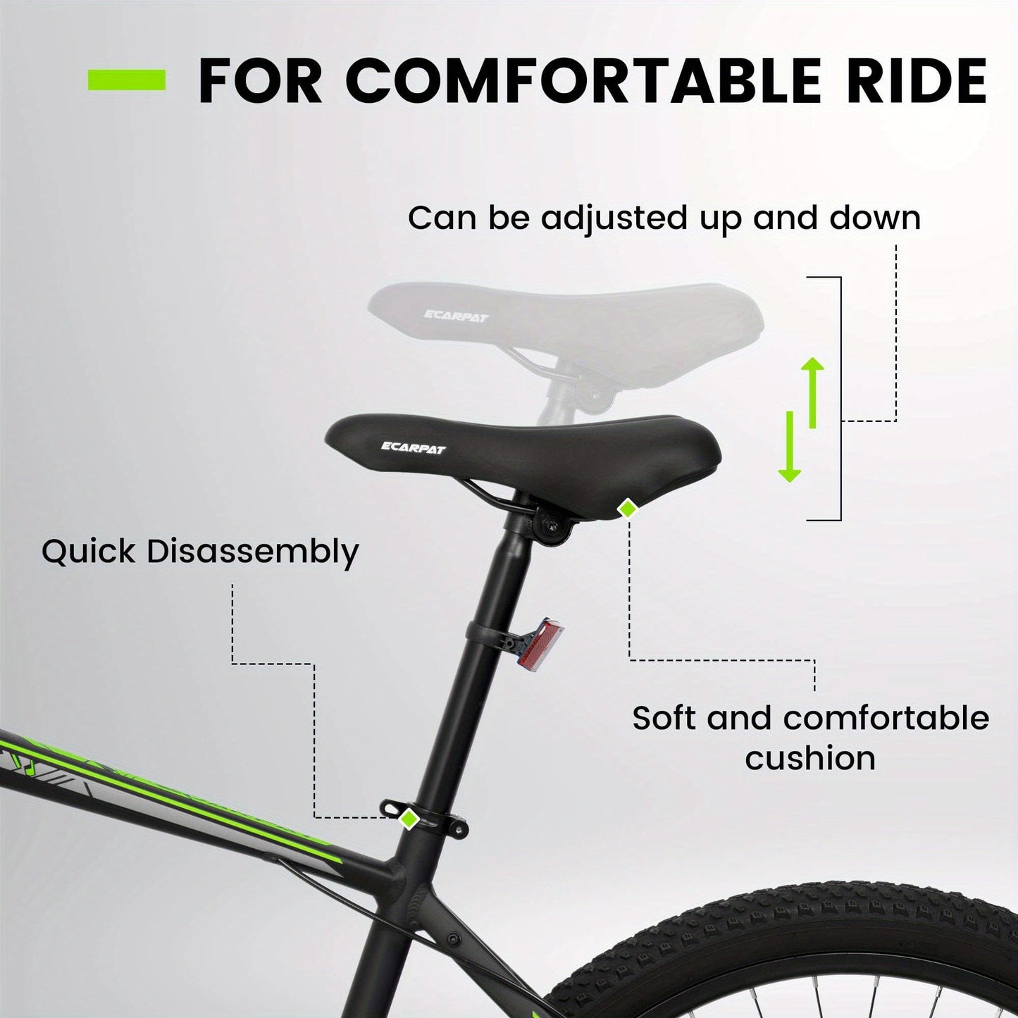 ECARPAT 26 - inch Mountain Bike, Adult Aluminum Frame, Shock - Absorbing Front Fork, 21 - Speed Disc Brake MTB, City Commuter Bicycle - Walmarkettt.com