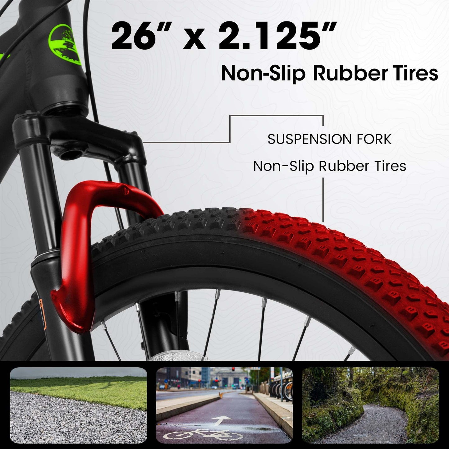 ECARPAT 26 - inch Mountain Bike, Adult Aluminum Frame, Shock - Absorbing Front Fork, 21 - Speed Disc Brake MTB, City Commuter Bicycle - Walmarkettt.com