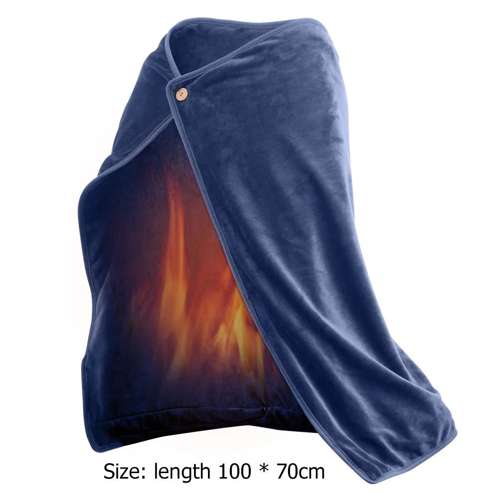 Electric Blanket 3 Heat Settings Wearable Electric Warm Shawl Multifunctional Soft Cold Protection Home Office Back Knee Warmer - Walmarkettt.com