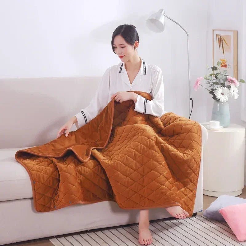 Electric Blanket Household 3speed Adjustable USB Fast Heating Wearable Warm Blanket Detachable Washable Heating Shoulder Blanket - Walmarkettt.com