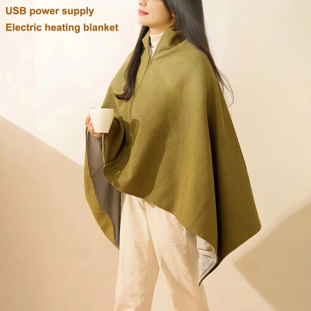 Electric Blanket Shawl USB Single Warming Heating Blanket Washable for Outdoor Camping Office Heating Blanket - Walmarkettt.com