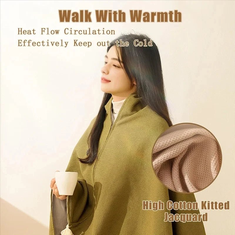Electric Blanket Shawl USB Single Warming Heating Blanket Washable for Outdoor Camping Office Heating Blanket - Walmarkettt.com