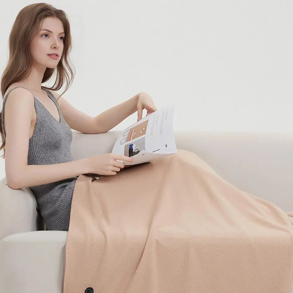 Electric Blanket with Usb Heating Usb Powered Heating Shawl Wraps for Women Cordless Electric Blanket Soft Zippered for Winter - Walmarkettt.com