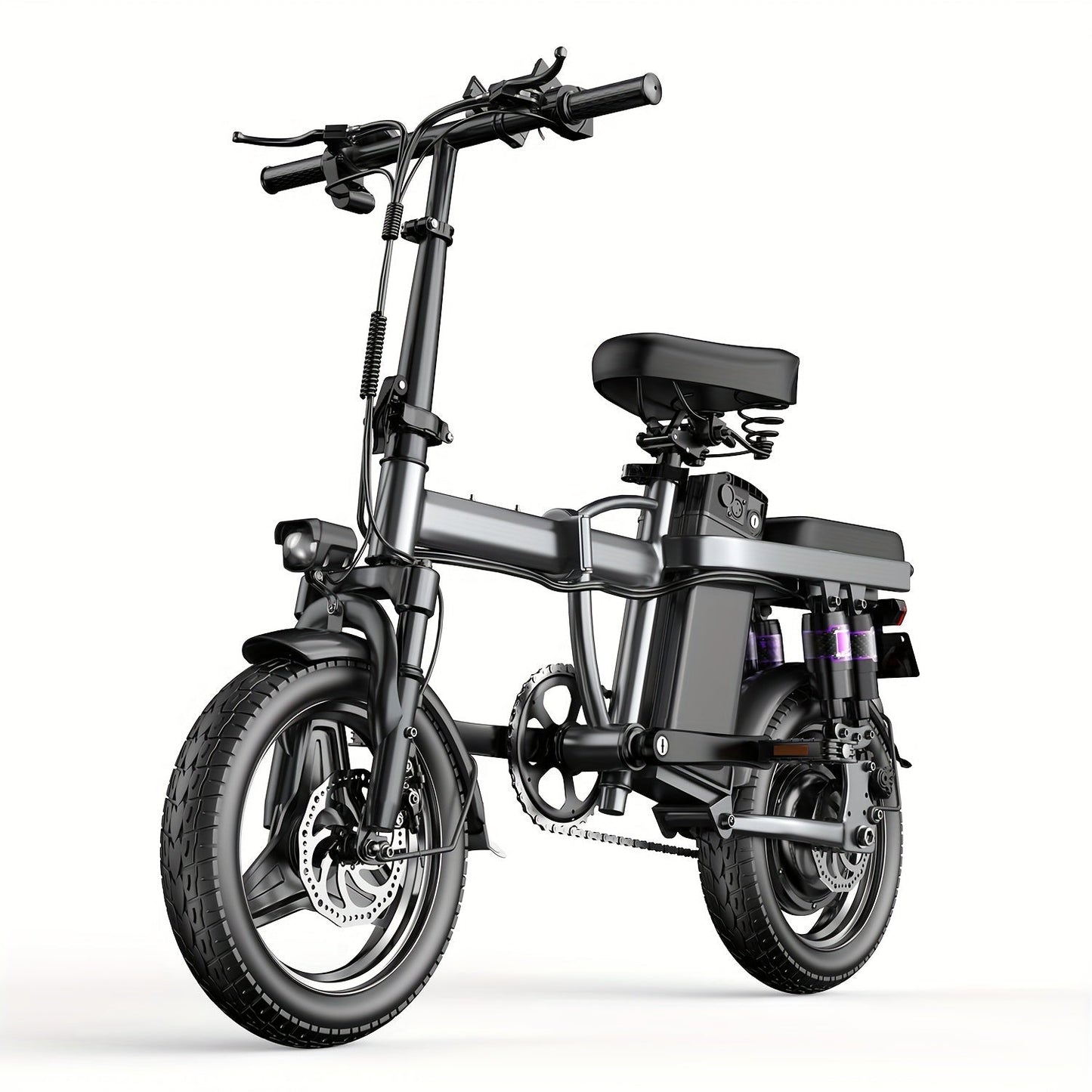 Electric Commuter Bike - 400W Motor, 20MPH, 25Miles Range, 48V 13AH Battery, Mini Folding Design, 14" Tires, Lightweight, Ideal for City Travel and Mobility - Adults Electric Bicycle - Walmarkettt.com
