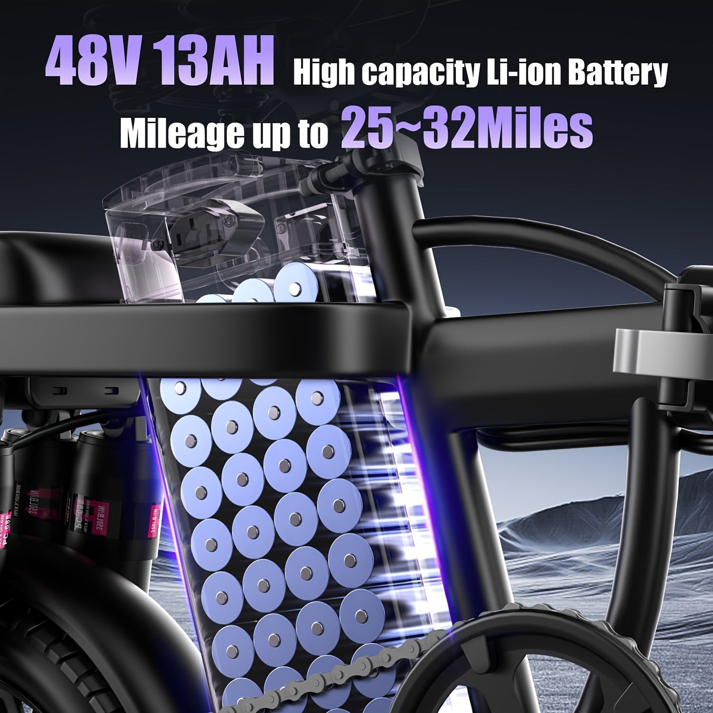 Electric Commuter Bike - 400W Motor, 20MPH, 25Miles Range, 48V 13AH Battery, Mini Folding Design, 14" Tires, Lightweight, Ideal for City Travel and Mobility - Adults Electric Bicycle - Walmarkettt.com
